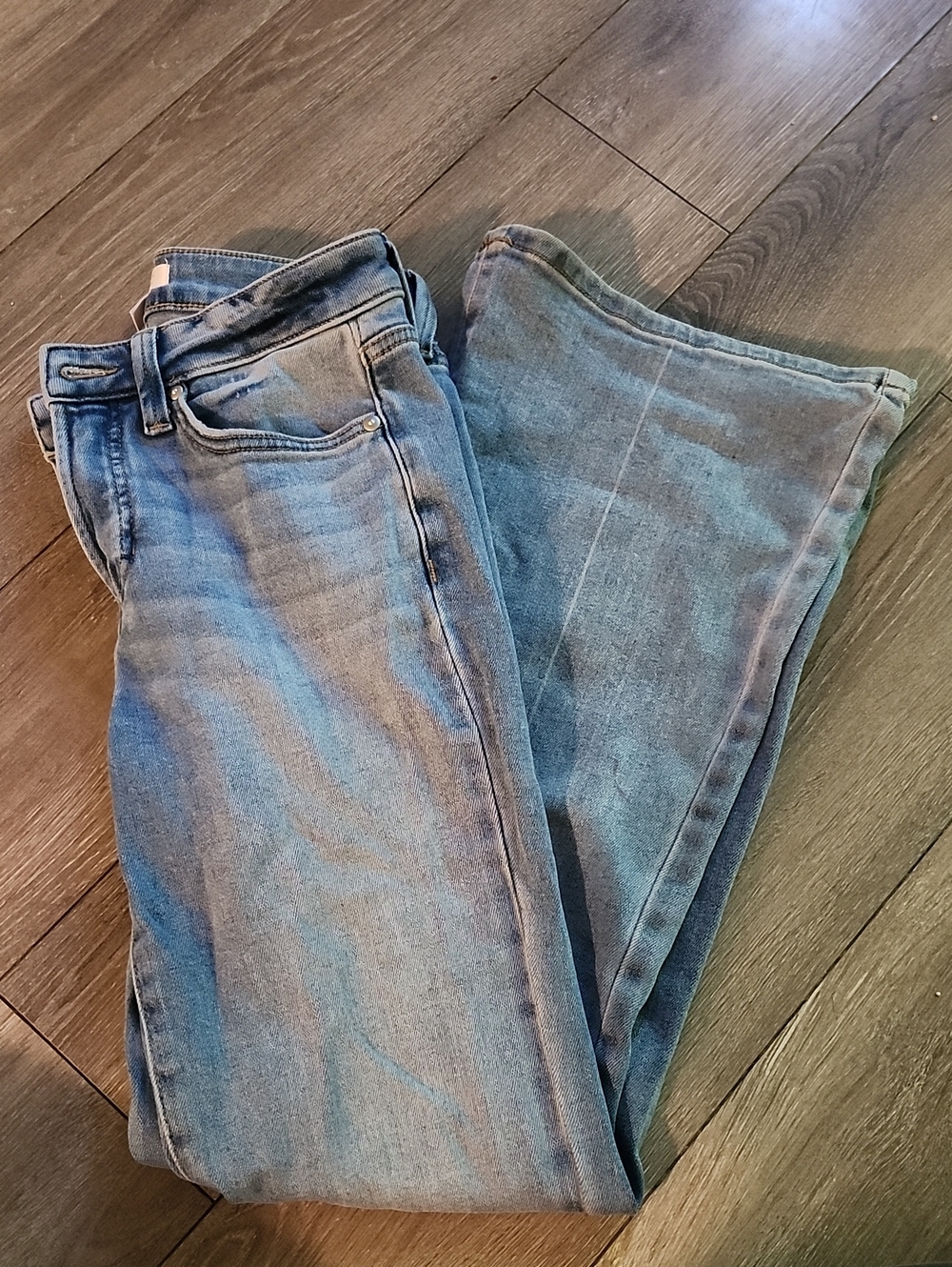 LC Lauren Conrad Faded Light Blue Wide-Leg Jeans